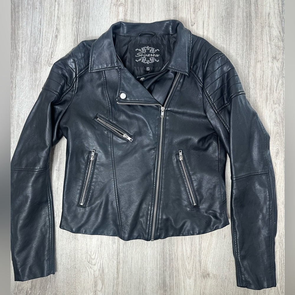 Faux leather jacket